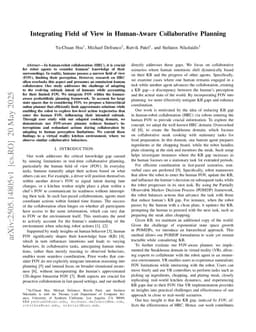 Integrating Field of View in Human-Aware Collaborative Planning