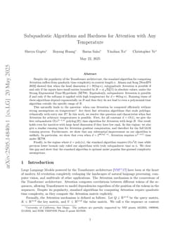 Subquadratic Algorithms and Hardness for Attention with Any Temperature