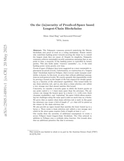 On the (in)security of Proofs-of-Space based Longest-Chain Blockchains