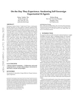 On the Day They Experience: Awakening Self-Sovereign Experiential AI Agents