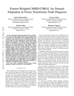 Feature-Weighted MMD-CORAL for Domain Adaptation in Power Transformer Fault Diagnosis