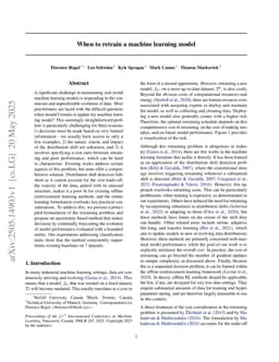 When to retrain a machine learning model