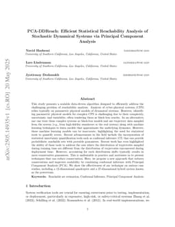 PCA-DDReach: Efficient Statistical Reachability Analysis of Stochastic Dynamical Systems via Principal Component Analysis