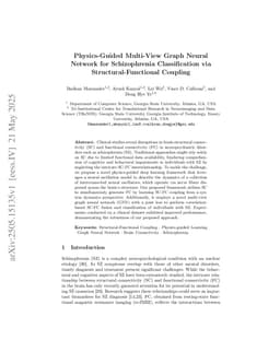 Physics-Guided Multi-View Graph Neural Network for Schizophrenia Classification via Structural-Functional Coupling