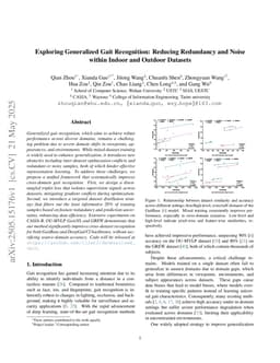 Exploring Generalized Gait Recognition: Reducing Redundancy and Noise within Indoor and Outdoor Datasets