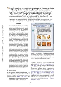 EcomScriptBench: A Multi-task Benchmark for E-commerce Script Planning via Step-wise Intention-Driven Product Association