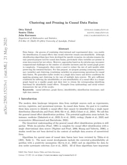 Clustering and Pruning in Causal Data Fusion