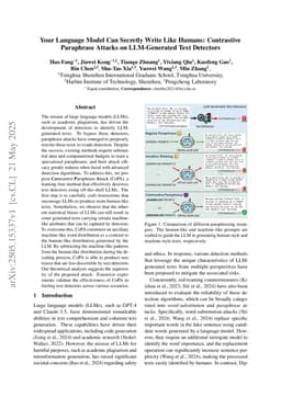 Your Language Model Can Secretly Write Like Humans: Contrastive Paraphrase Attacks on LLM-Generated Text Detectors