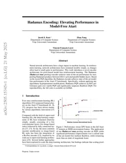 Hadamax Encoding: Elevating Performance in Model-Free Atari