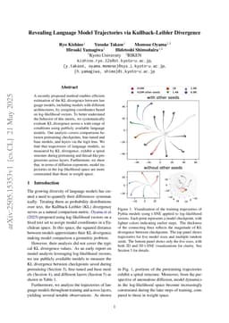 Revealing Language Model Trajectories via Kullback-Leibler Divergence