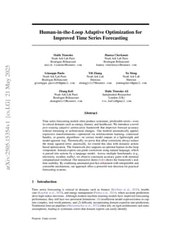 Human in the Loop Adaptive Optimization for Improved Time Series Forecasting