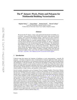 The P$^3$ dataset: Pixels, Points and Polygons for Multimodal Building Vectorization