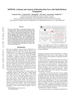 MPPFND: A Dataset and Analysis of Detecting Fake News with Multi-Platform Propagation