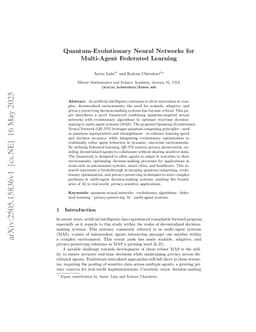 Quantum-Evolutionary Neural Networks for Multi-Agent Federated Learning