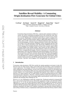 Satellites Reveal Mobility: A Commuting Origin-destination Flow Generator for Global Cities