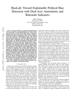 BiasLab: Toward Explainable Political Bias Detection with Dual-Axis Annotations and Rationale Indicators