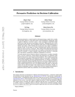 Persuasive Prediction via Decision Calibration