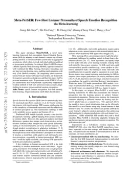 Meta-PerSER: Few-Shot Listener Personalized Speech Emotion Recognition via Meta-learning