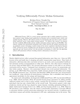 Verifying Differentially Private Median Estimation