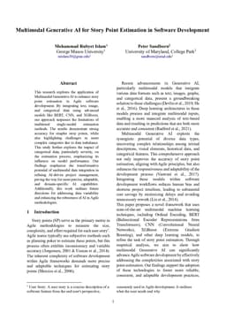 Multimodal Generative AI for Story Point Estimation in Software Development