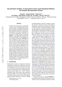 Beyond Static Testbeds: An Interaction-Centric Agent Simulation Platform for Dynamic Recommender Systems