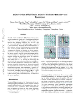 AnchorFormer: Differentiable Anchor Attention for Efficient Vision Transformer
