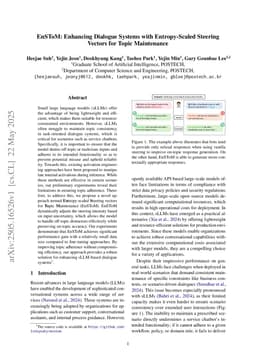 EnSToM: Enhancing Dialogue Systems with Entropy-Scaled Steering Vectors for Topic Maintenance
