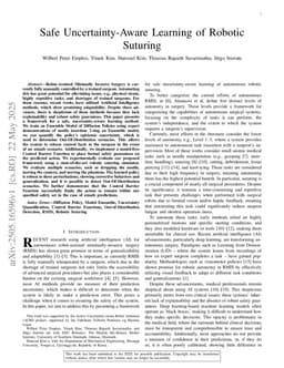 Safe Uncertainty-Aware Learning of Robotic Suturing