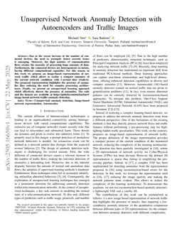 Unsupervised Network Anomaly Detection with Autoencoders and Traffic Images
