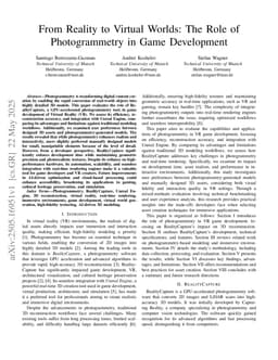 From Reality to Virtual Worlds: The Role of Photogrammetry in Game Development