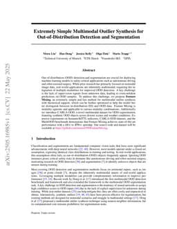 Extremely Simple Multimodal Outlier Synthesis for Out-of-Distribution Detection and Segmentation