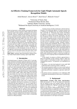 An Effective Training Framework for Light-Weight Automatic Speech Recognition Models