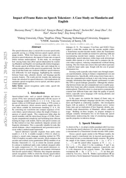 Impact of Frame Rates on Speech Tokenizer: A Case Study on Mandarin and English