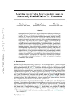 Learning Interpretable Representations Leads to Semantically Faithful EEG-to-Text Generation