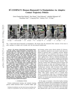 H2-COMPACT: Human-Humanoid Co-Manipulation via Adaptive Contact Trajectory Policies