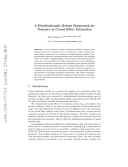 A Distributionally-Robust Framework for Nuisance in Causal Effect Estimation