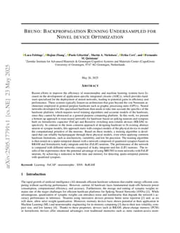 Bruno: Backpropagation Running Undersampled for Novel device Optimization