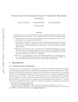 Transaction Fee Mechanism Design for Leaderless Blockchain Protocols