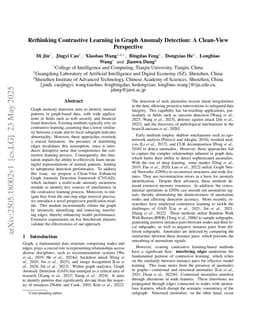 Rethinking Contrastive Learning in Graph Anomaly Detection: A Clean-View Perspective