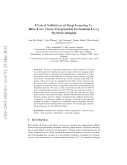 Clinical Validation of Deep Learning for Real-Time Tissue Oxygenation Estimation Using Spectral Imaging
