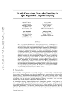Strictly Constrained Generative Modeling via Split Augmented Langevin Sampling