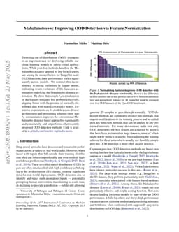 Mahalanobis++: Improving OOD Detection via Feature Normalization