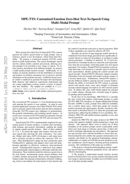 MPE-TTS: Customized Emotion Zero-Shot Text-To-Speech Using Multi-Modal Prompt