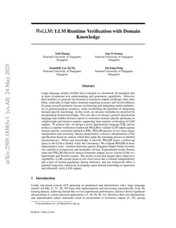 RvLLM: LLM Runtime Verification with Domain Knowledge