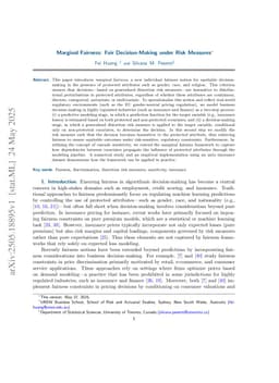 Marginal Fairness: Fair Decision-Making under Risk Measures