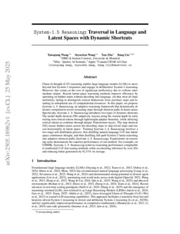System-1.5 Reasoning: Traversal in Language and Latent Spaces with Dynamic Shortcuts