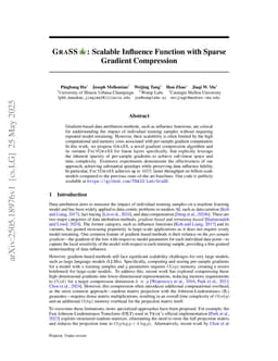 GraSS: Scalable Influence Function with Sparse Gradient Compression