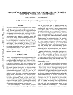 Self-supervised learning method using multiple sampling strategies for general-purpose audio representation