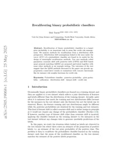 Recalibrating binary probabilistic classifiers