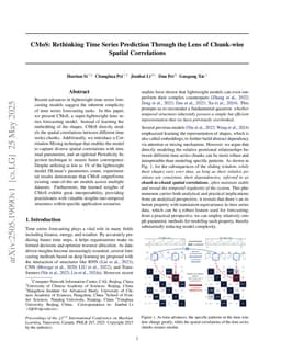 CMoS: Rethinking Time Series Prediction Through the Lens of Chunk-wise Spatial Correlations